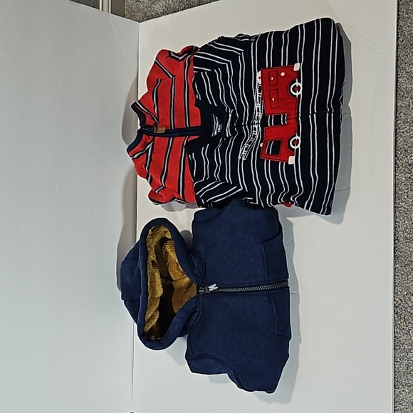 Carter's Other - Carter's 18mo Baby Boy Lot 1 Lined Zipped Hoddie, 1 Footed Pajamas, 1 Jumpsuit